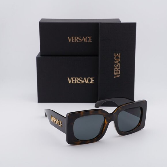 Versace VE4496U 108/87 Square Sunglasses – Havana/Dark Grey main image 7